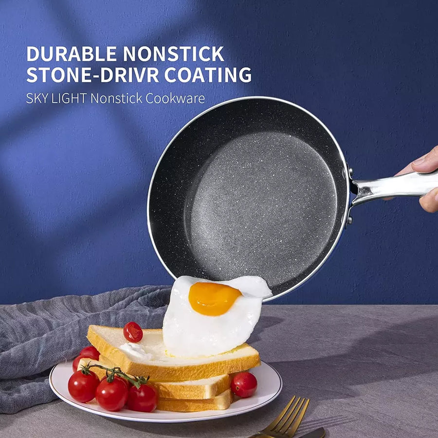 Nonstick Frying Pan with Ergonomic Stainless Steel Handle