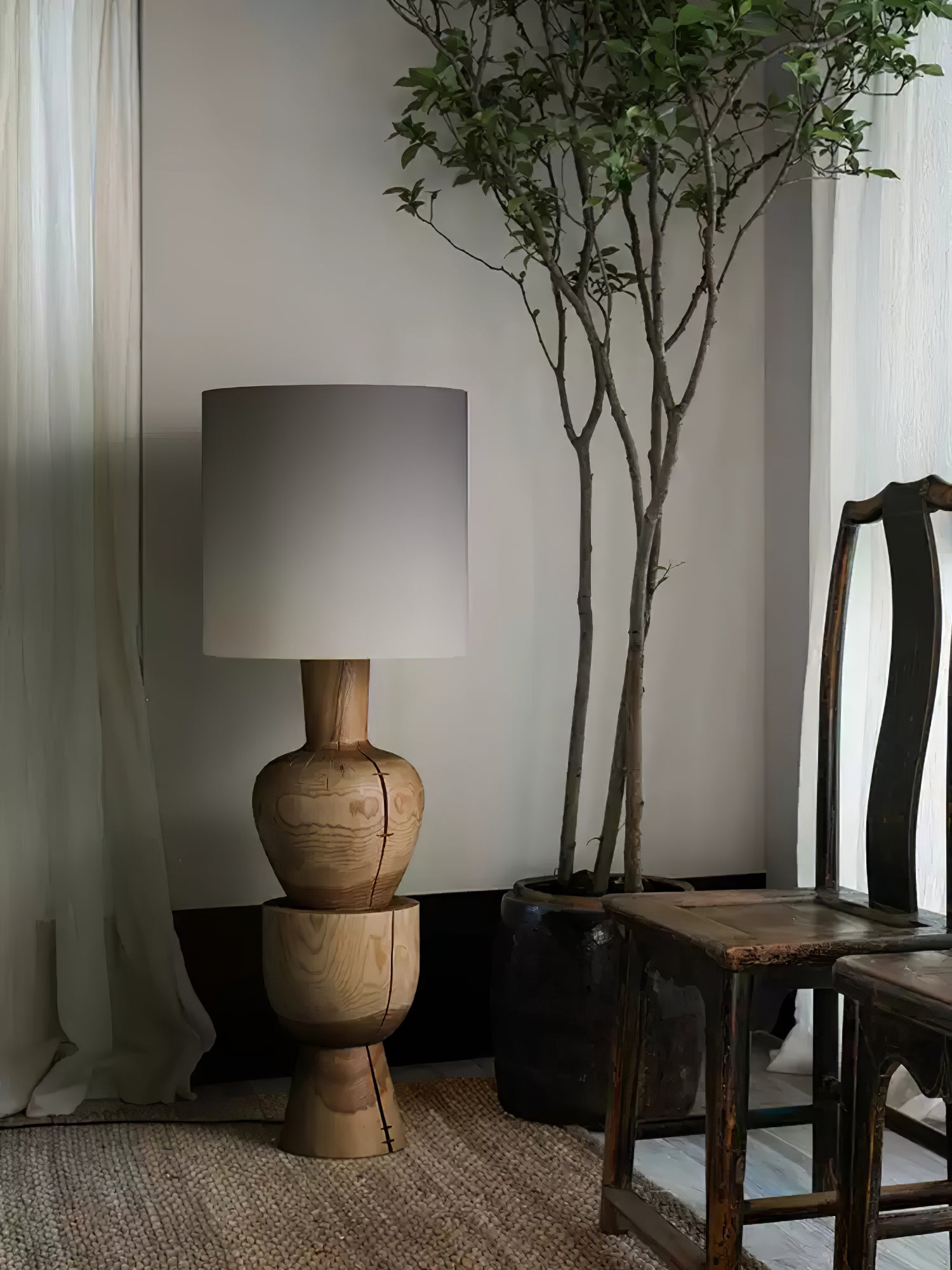 Sylvia Wood Floor Lamp