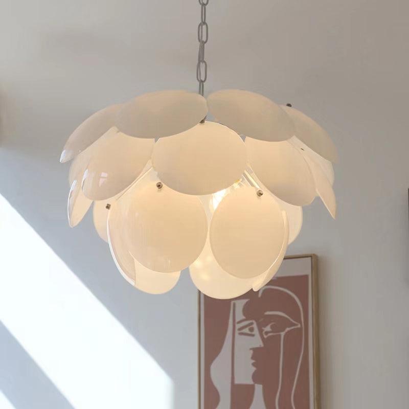 Luminous Petal Glass Chandelier