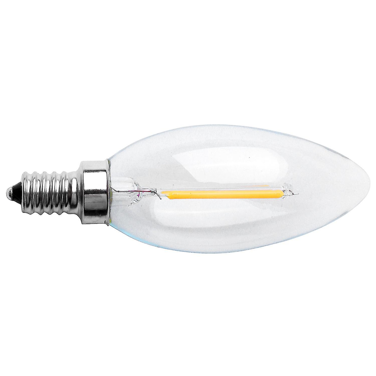 Dimmable E12 2w Cob Candle Flame ment Led Light Bulb Lamp 10*3.5cm