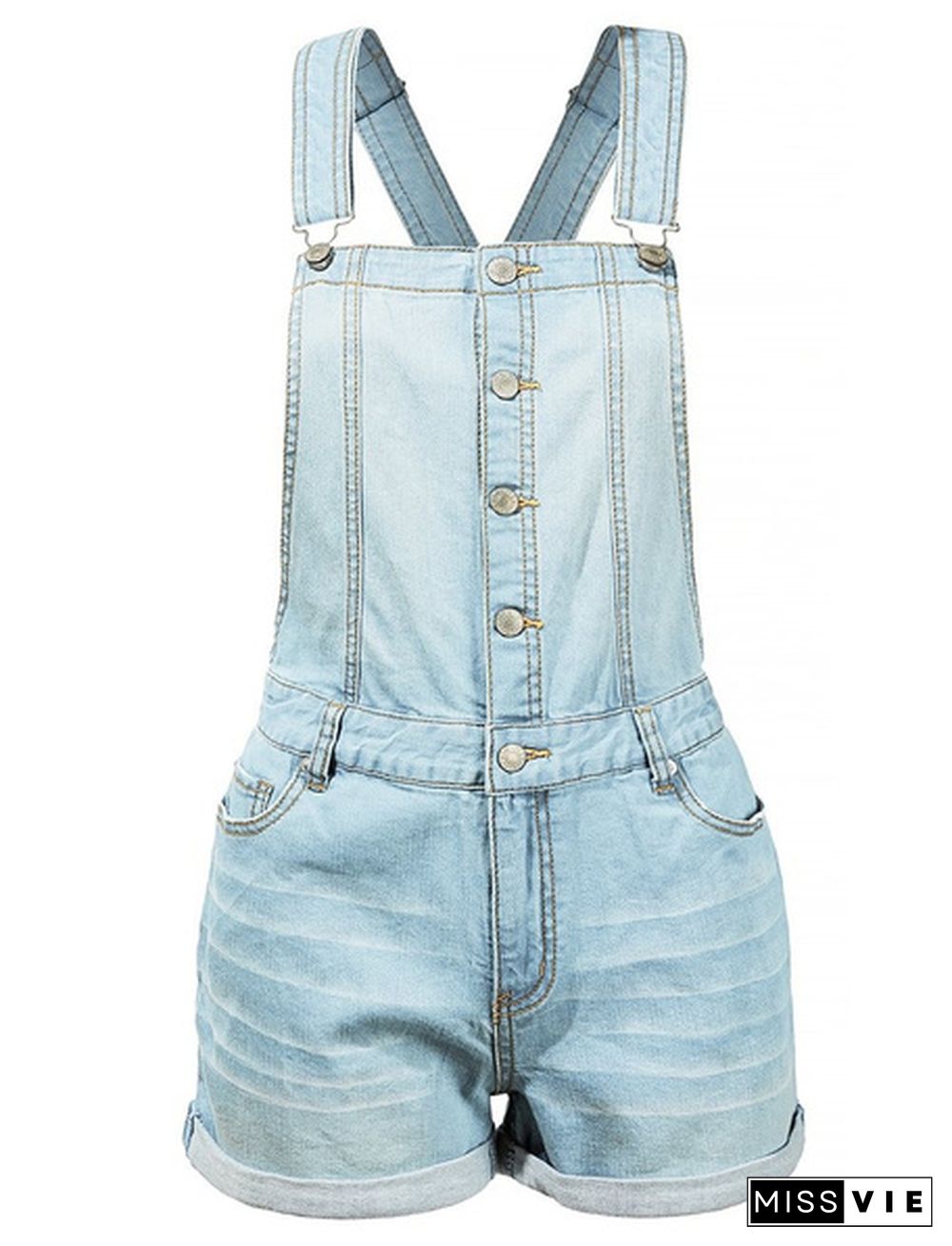 Ladies Fashion Jean Jumpsuits Shorts Romper Overalls Jeans Shorts Plus Size S-5XL