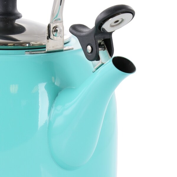 2.2 Quart Stainless Steel Tea Kettle in Blue