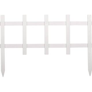 Suncast Cape Cod 33 in. W x 13.25 in. H No Dig Plastic Garden Fence White (8-Pack) CPLFE334PK