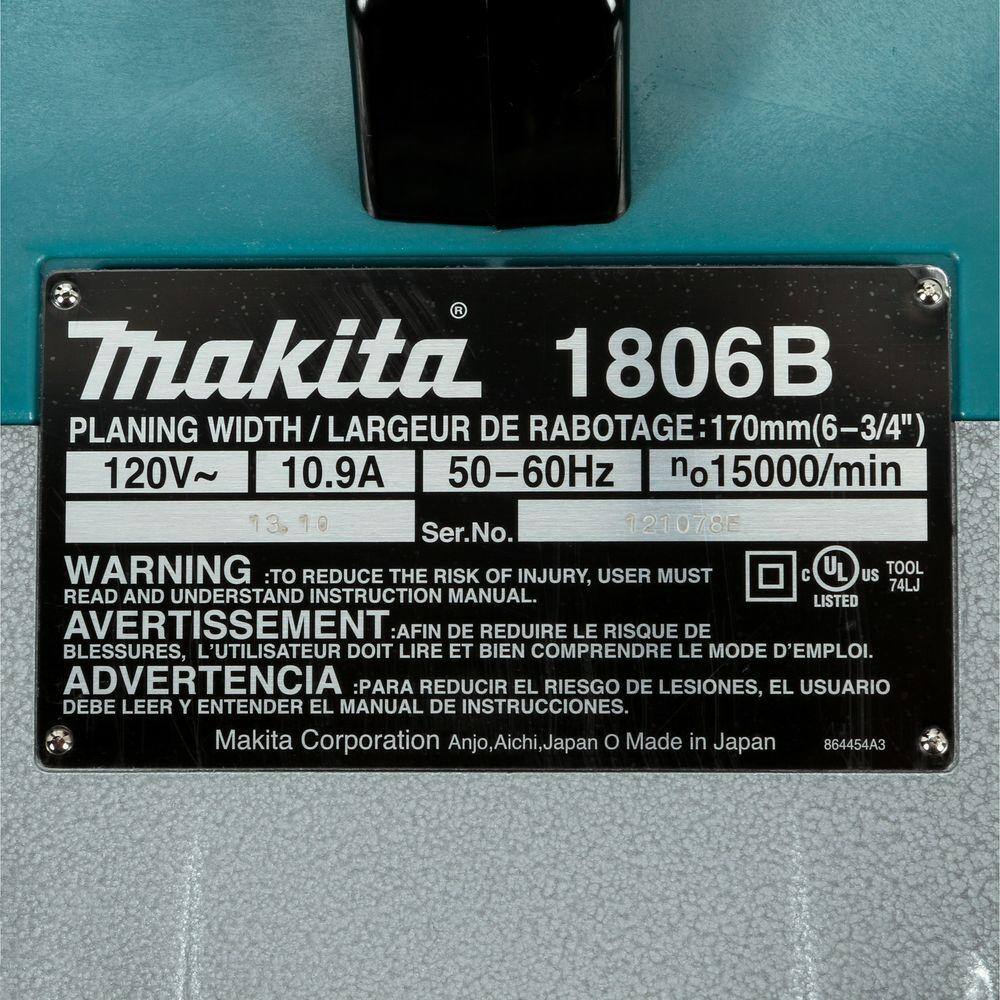 Makita 10.9 Amp 6-34 in. Corded Planer 1806B