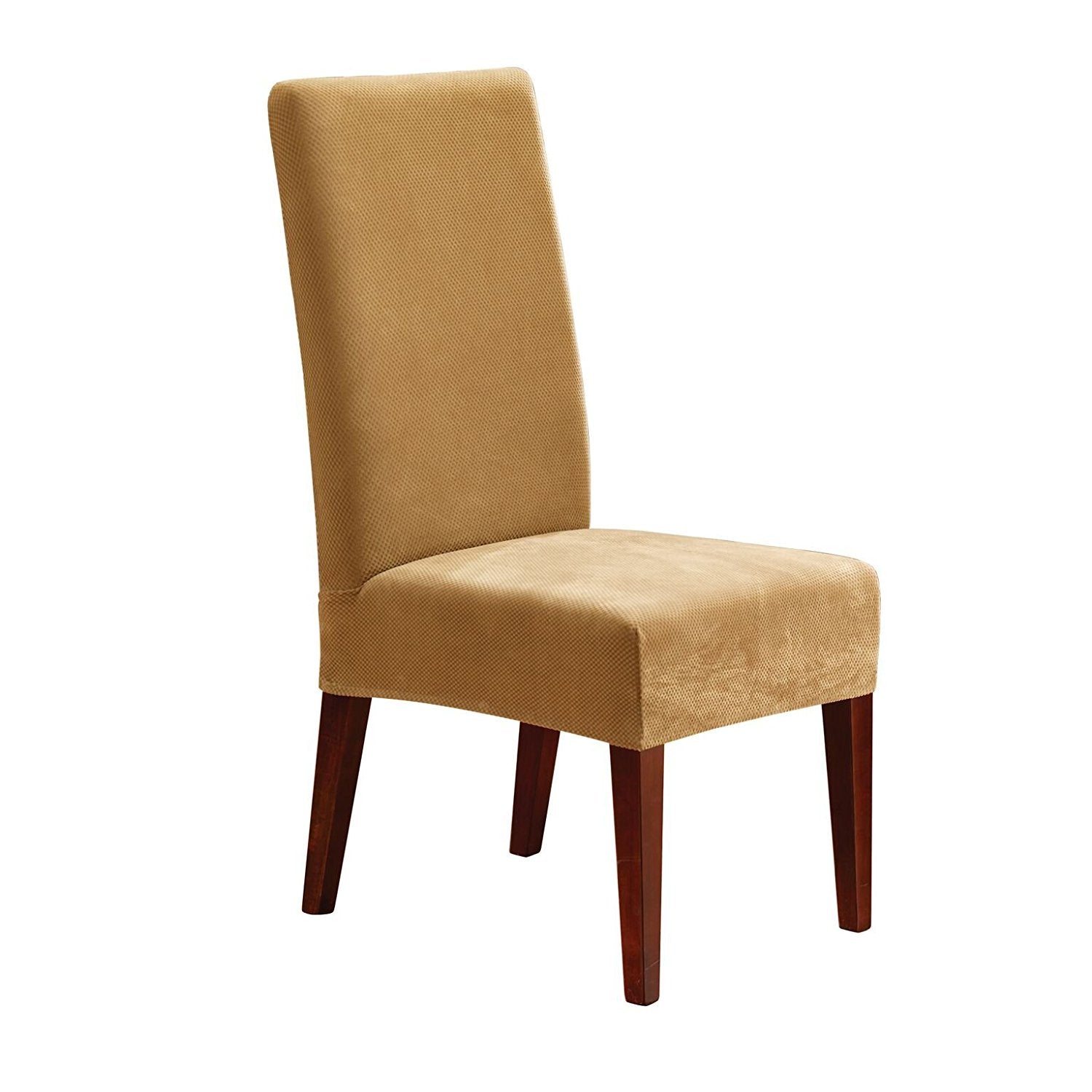 surefit stretch pique - shorty dining room chair slipcover - taupe (sf36848)