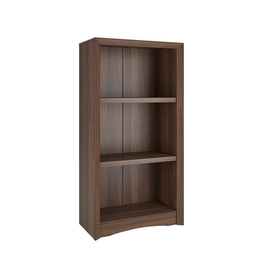 Quadra 47 inch Tall Adjustable Bookcase with Faux Woodgrain Finish