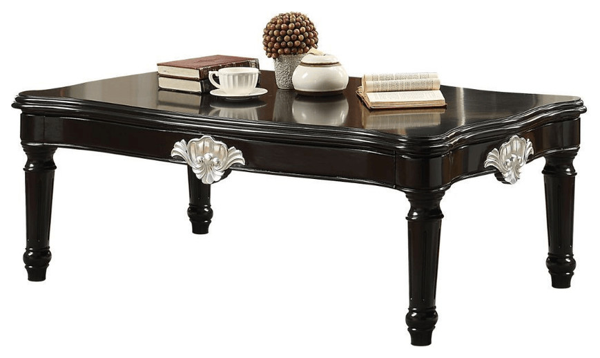 55 quotBlack Rectangular Coffee Table   Coffee Tables   by HomeRoots  Houzz