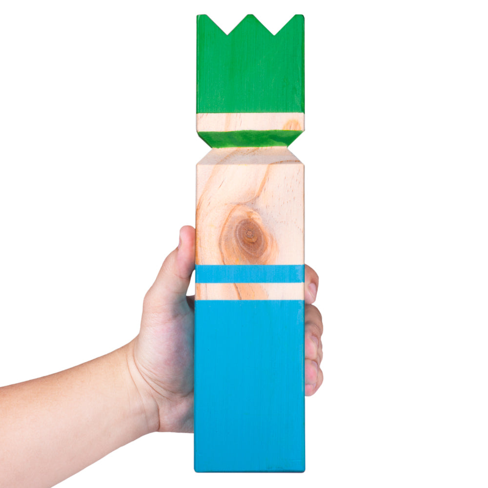 Kubb | Portable Viking Lawn Game for Adults and Kids | Unique， Traditional Family Game | Premium Wooden Tossing Game Set for Outdoor Parties， Cookouts， Yard Activities | Includes Free Mesh Carry Bag