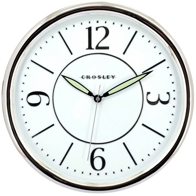 Vintage Retro Chrome Quartz Accurate Wall Clock Crosley