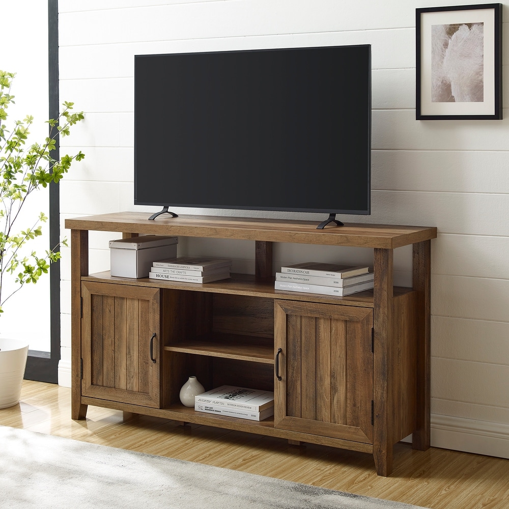 Middlebrook 58 inch Groove Door Highboy TV Stand