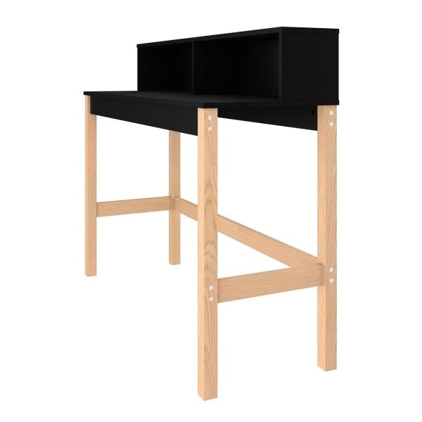 Bowery Desk in Black and Oak