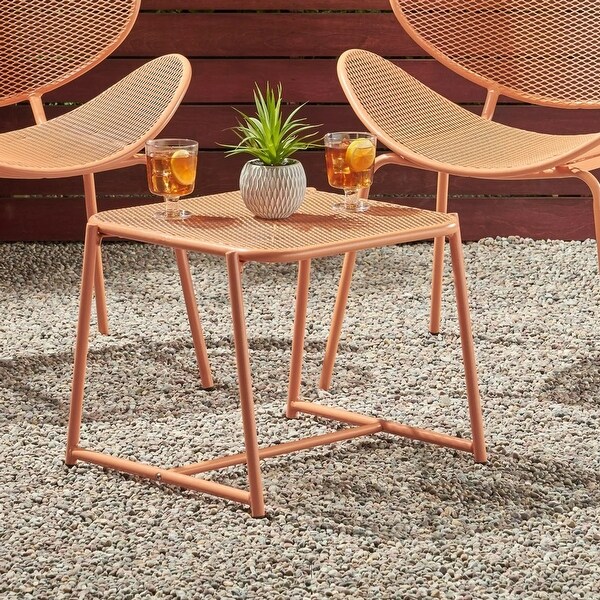 Bucknell Outdoor Iron Metal Mesh Side Table by Christopher Knight Home