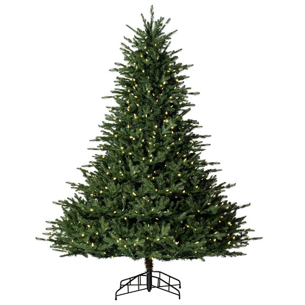 Bellevue Fraser Fir Artificial Christmas Tree With Warm White Mini Lights.