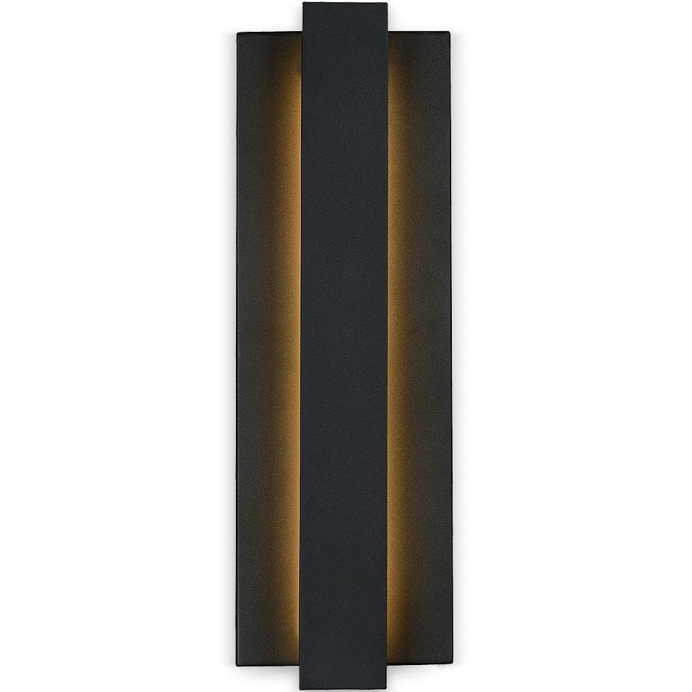 TRUE FINE Reflect 24 in. Black Modern LED Outdoor Wall Sconce Light TD120009W-LED