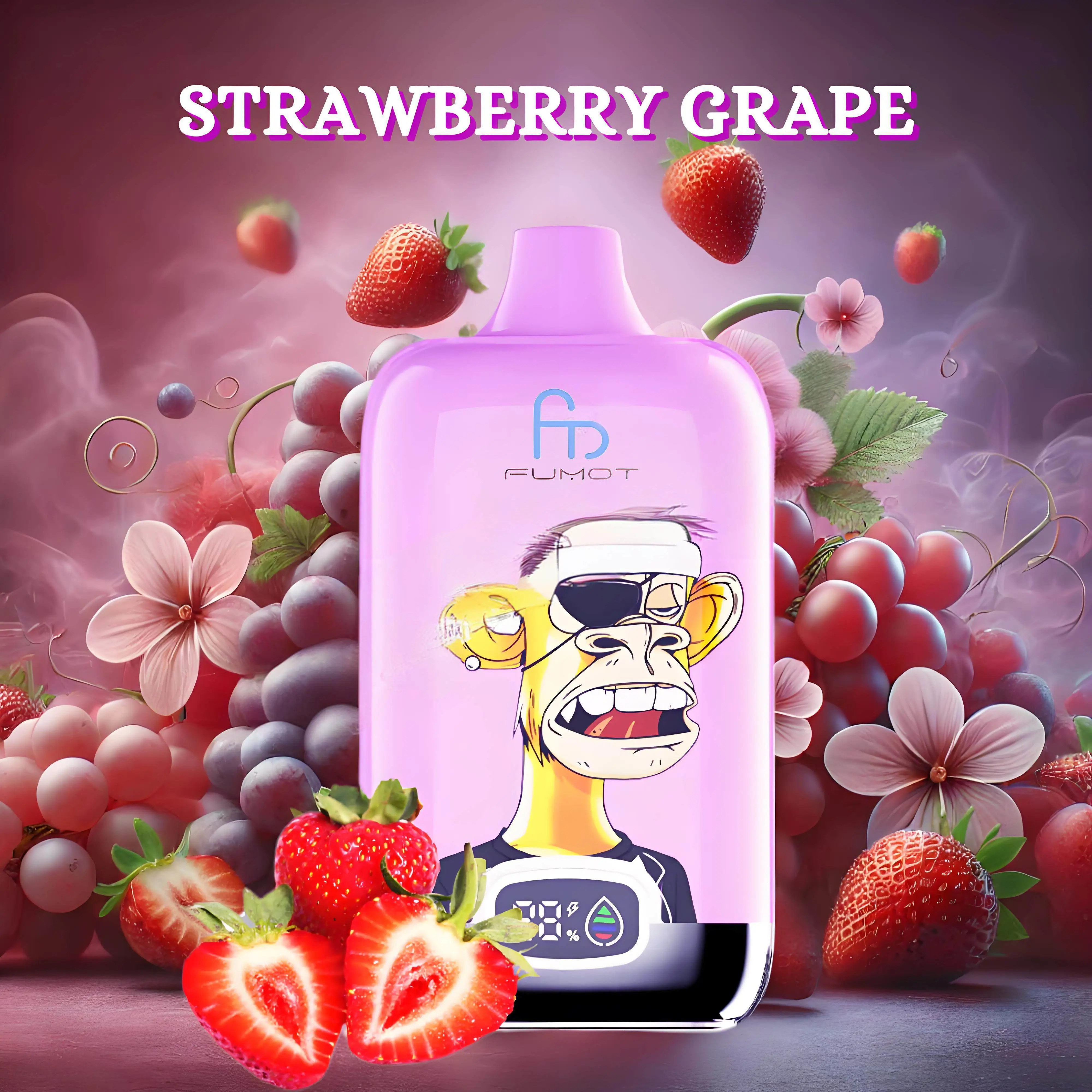 Fumot Tornado Digital Box 12000 Puffs - Strawberry Grape
