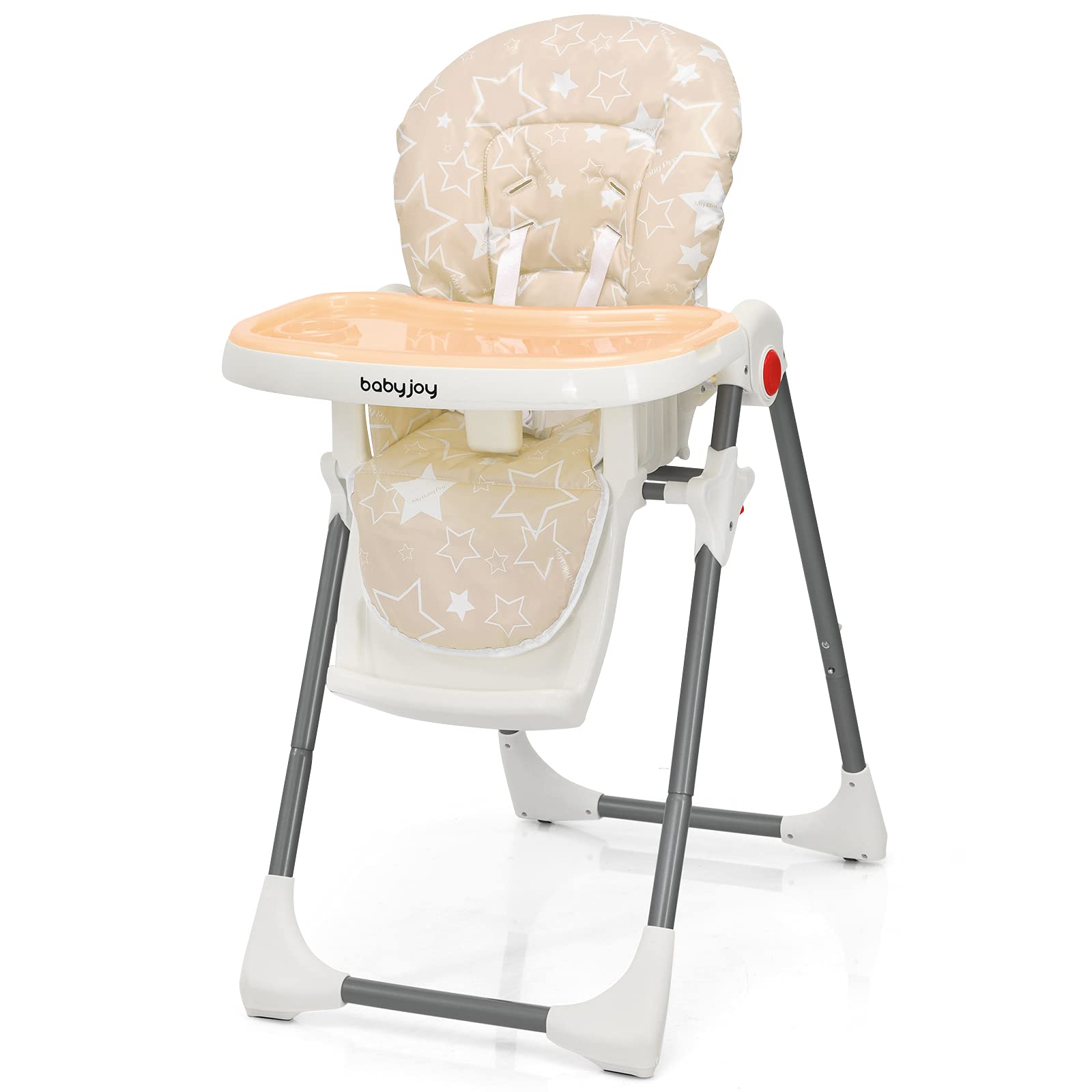 BABY JOY Folding High Chair for Babies & Toddlers, Infant Dining Chair w/ Removable Dishwasher Safe Tray