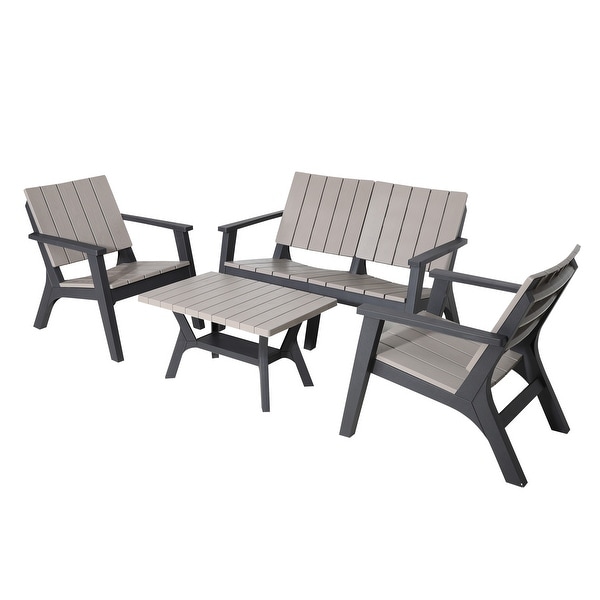 Enzo All Weather Water Resistant 4 Piece Patio Sofa Seating Set