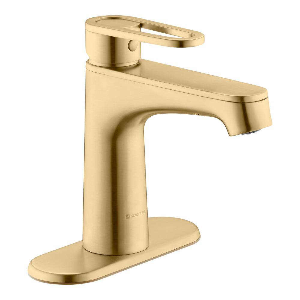 Glacier Bay Kendrick Single Hole Single-Handle Bathroom Faucet in Matte Gold HD67095W-634405