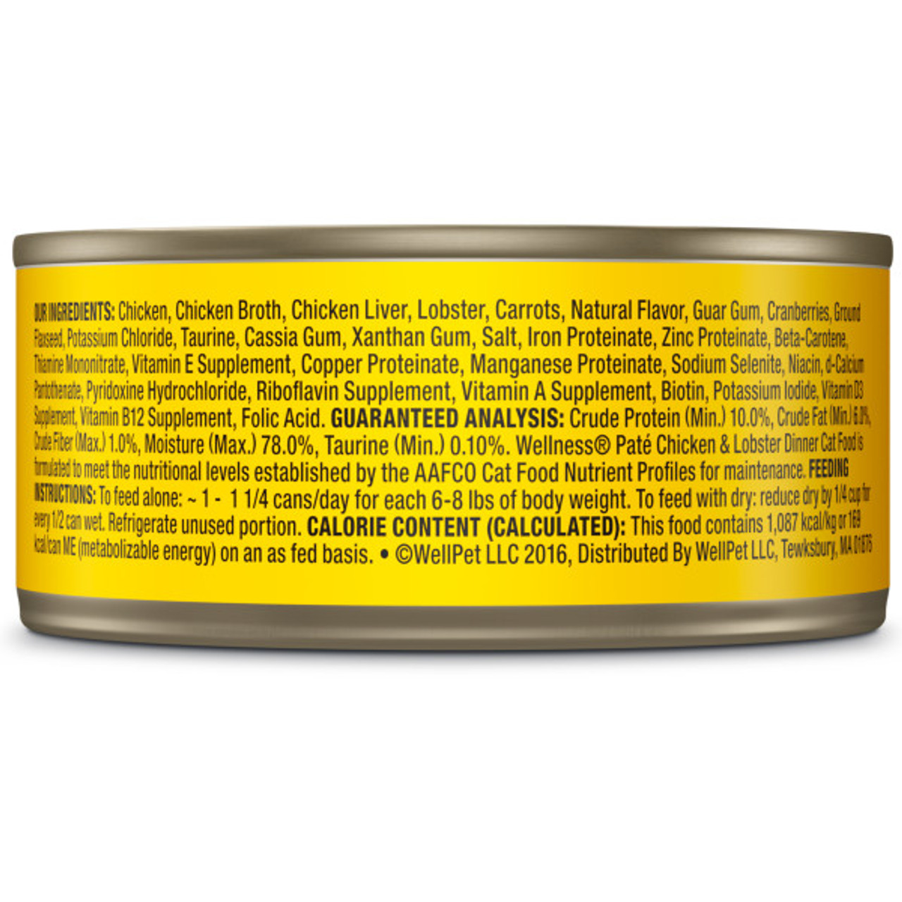 Wellness Complete Health Chicken and Lobster Pate Canned Cat Food 5.5 oz.