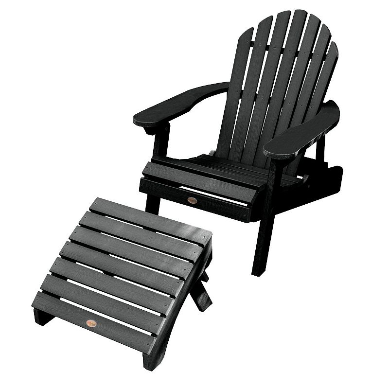 highwood Hamilton Folding and Reclining Adirondack with Folding Ottoman