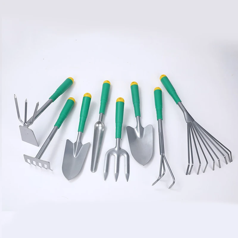 Green Silicone Handle Kids Gardening Tools Set Combined Wholesale Mini Small Hand Garden Kids Tools Set