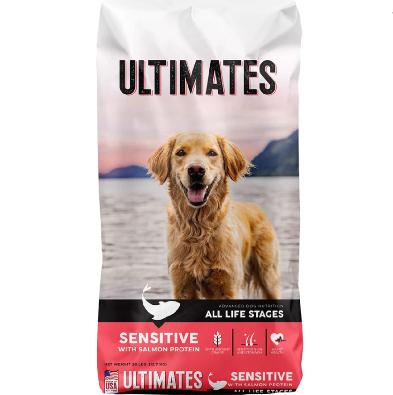 Pro Pac Ultimates Sensitive Skin and Stomach Dry Dog Food， 28lb