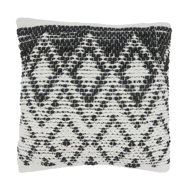 Diamond Design Woven Square Pillow Cover Saro Lifestyle