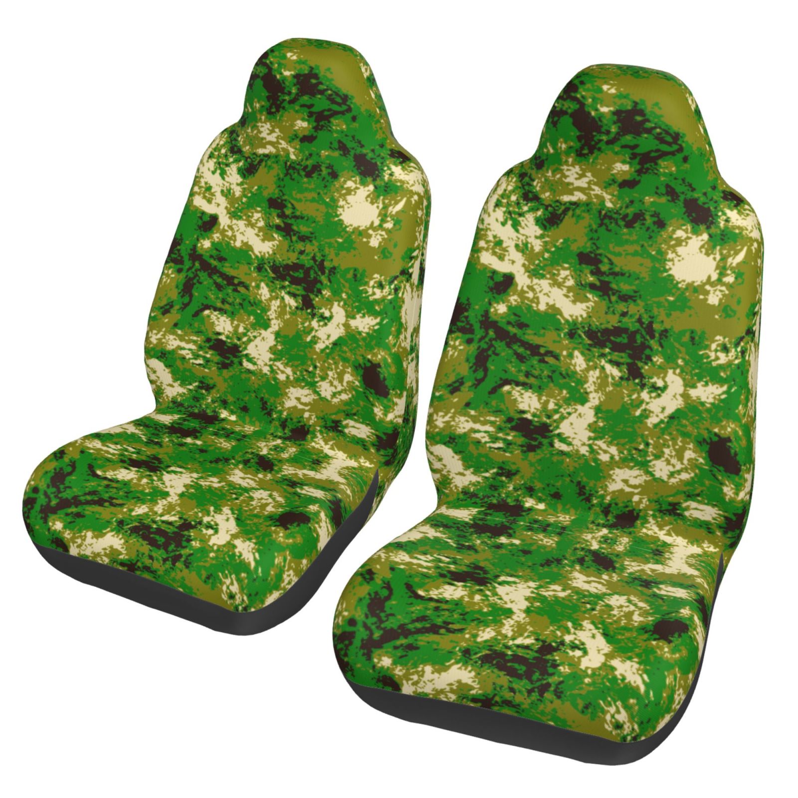 Camouflage Art Design Car Front Seat Covers Protectors ， Abstract Automotive Seat Covers for Cars Trucks Suv