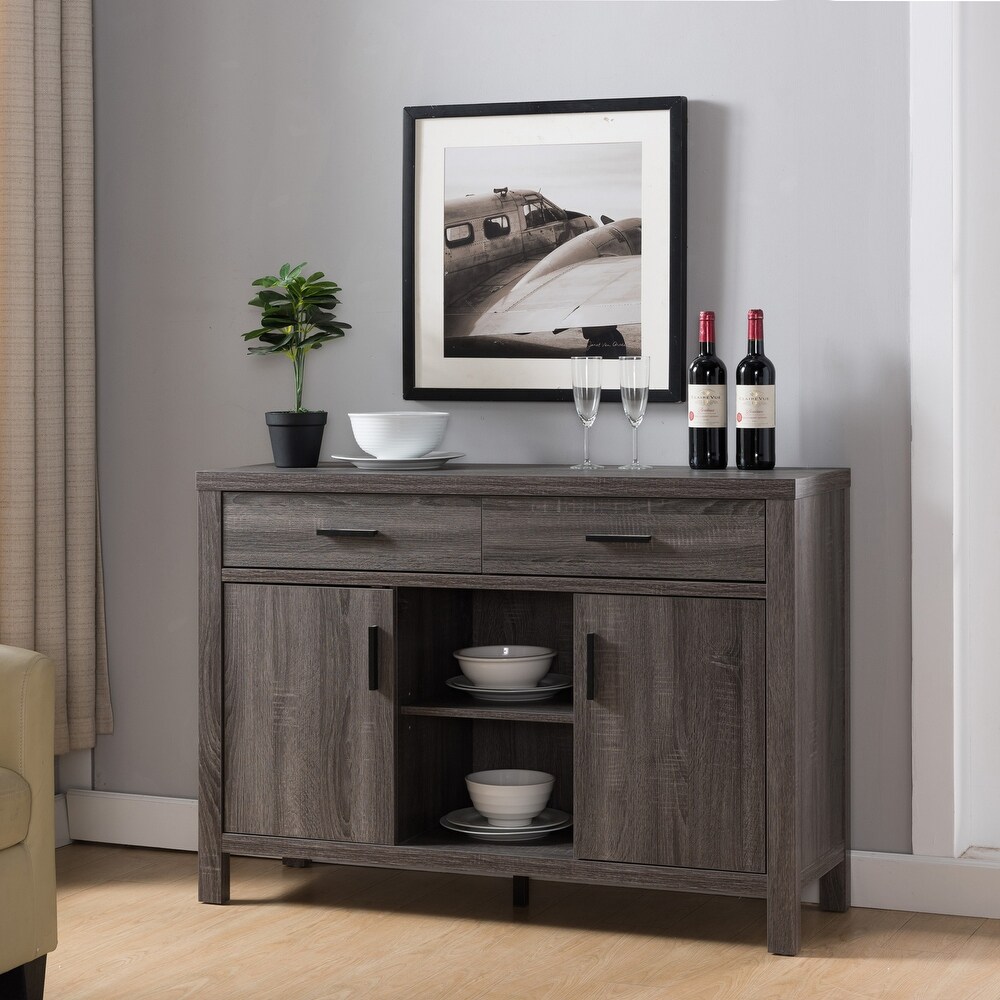 Buffet Distressed Grey storage Cabinet  wooden  high quality and durable  large capacity