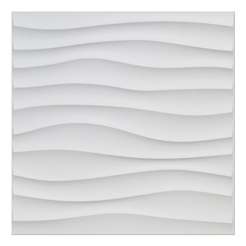 Art3d Wave Design V 19.7 in. x 19.7 in. PVC 3D Wall Panel (12-Pack)