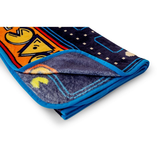 Just Funky Pac man Maze Fleece Throw Blanket Cozy Lightweight Blanket 45 X 60 Inches