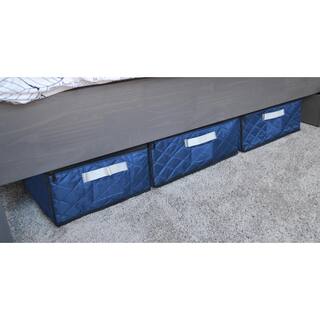 Simple Living Solutions 9-Qt. Quilted Under the Bed Storage in Blue - Large 816334-LQ-B