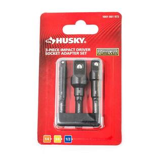 Husky 2.5 in. Impact Socket Adapter Set (3-Piece) HISKDRAPT3PCNN