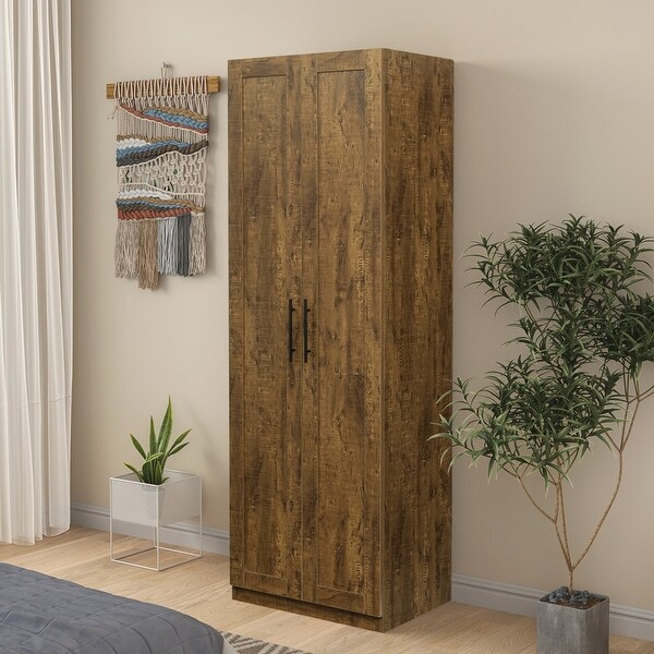 Wooden locker， 2 doors， 3 shelves， wardrobe closet， separate kitchen storage locker - - 38105666