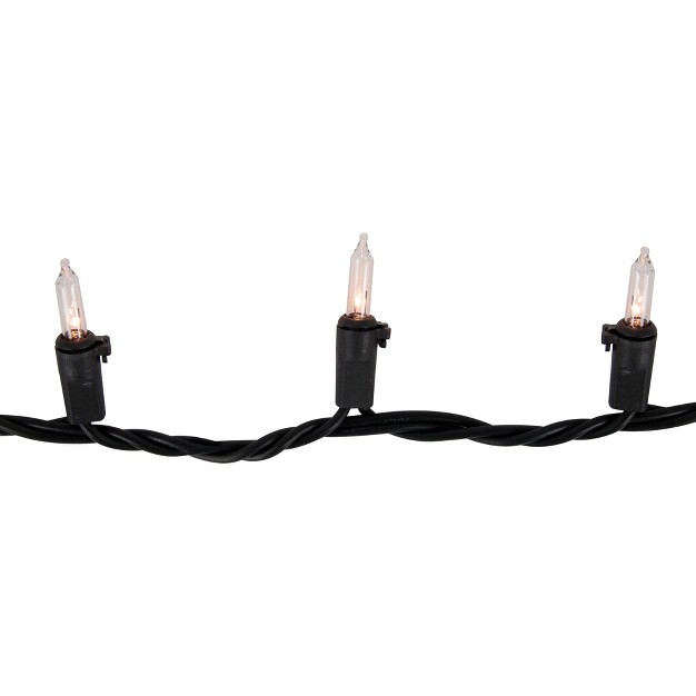 Northlight 100ct Mini String Lights Set Clear 20 25 x27 Black Wire