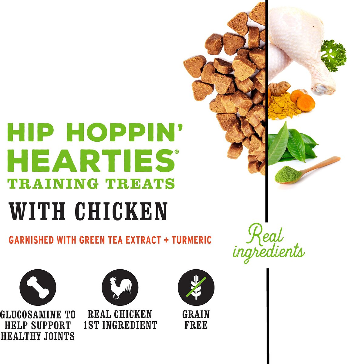 I and Love and You Hip Hoppin' Hearties Grain-Free Chicken Dog Treats