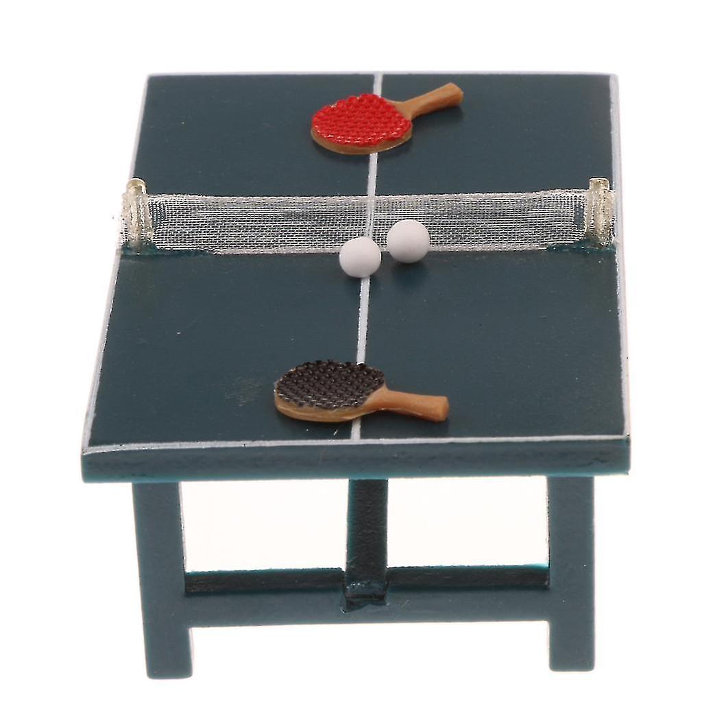 2x Miniature Table Tennis Pong Game Set 1:12 Scale Toy Of