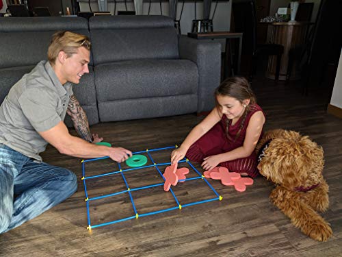 Jumbo Tic Tac Toe Game Set， Large Indoor Outdoor Games， Backyard Games for Kids and Adults， Outdoor Play Yard Games with Carry Bag for Family and Party