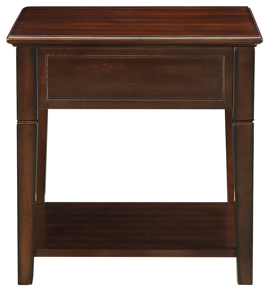 Malachi End Table  Walnut   Transitional   Side Tables And End Tables   by HedgeApple  Houzz