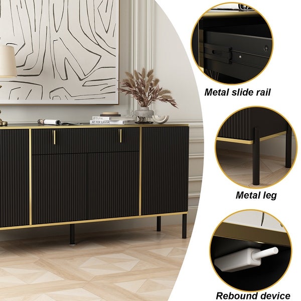 Timechee Kitchen Sideboard End Table Entry Accent Storage Cabinet