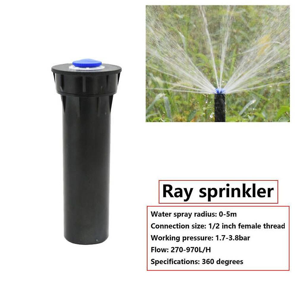 360 Degree Popup Sprinkler 1/2andquot; Female Thread Adjustable Lawn Watering Sprinkler Head Garden Irrigation Spray Nozzle