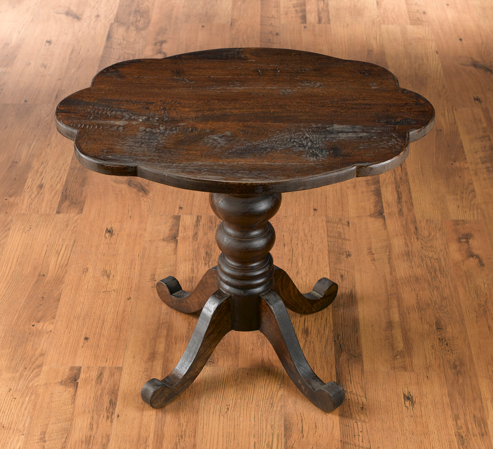 Oval Scalloped Top Side Table   Traditional   Side Tables And End Tables   by Orchard Creek Designs  Houzz