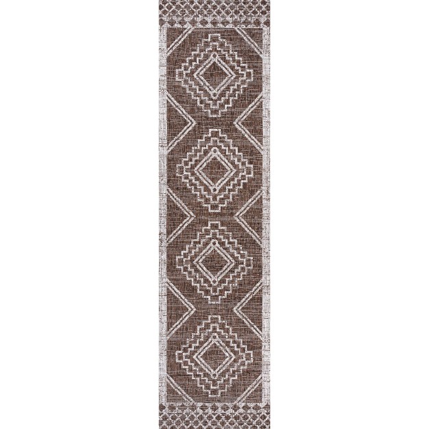 Marokko Diamond Medallion Indoor outdoor Area Rug Jonathan Y