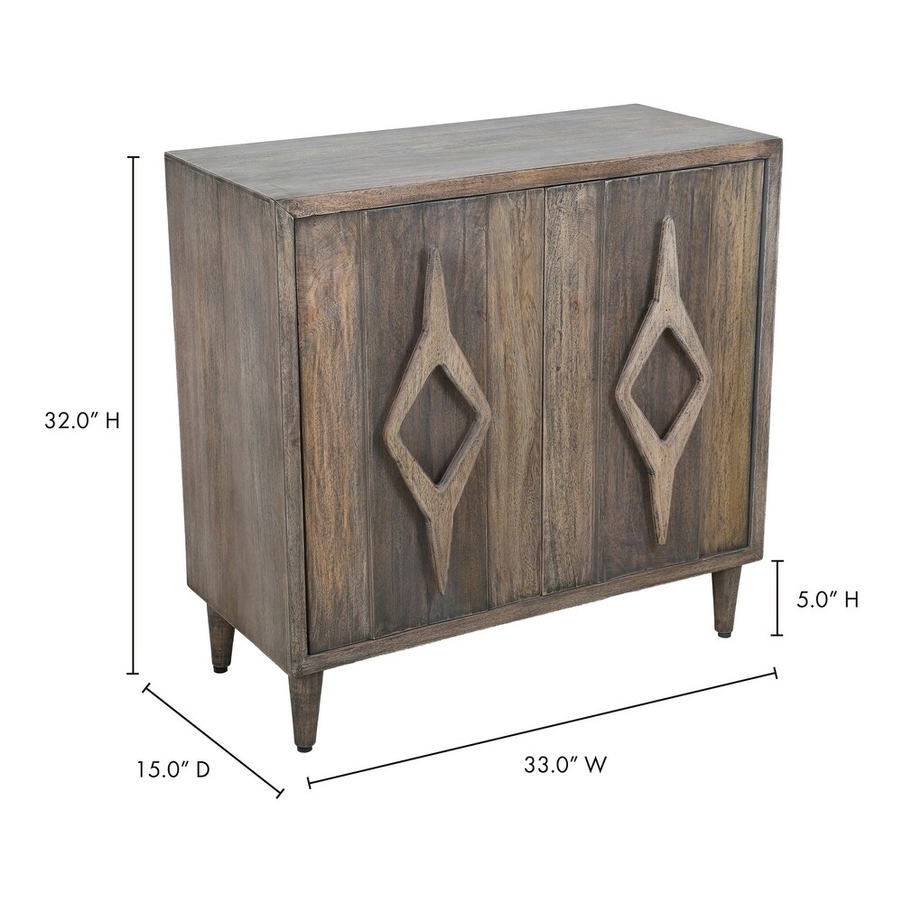 Aurelle Home Rustic Mango Wood 2 door Cabinet