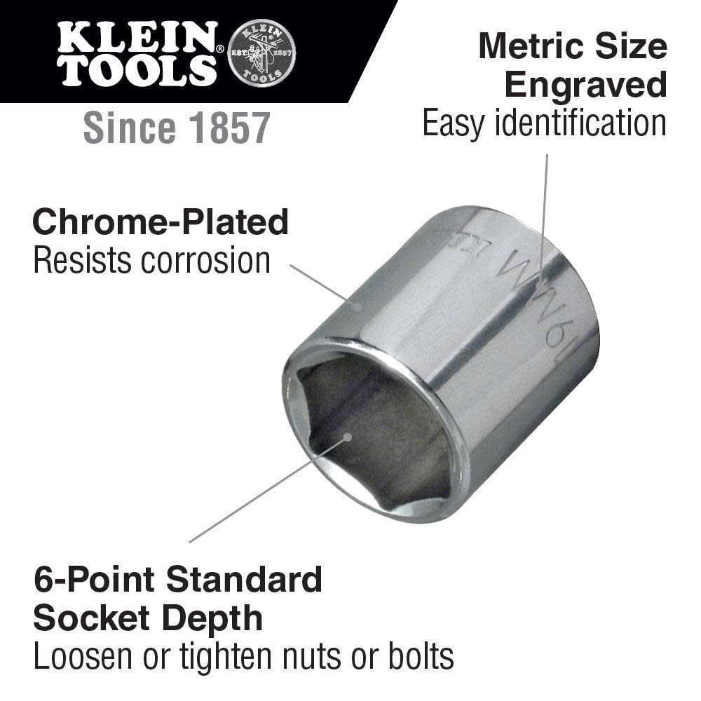 3/8 Drive Sockets， Metric， 13 Pc