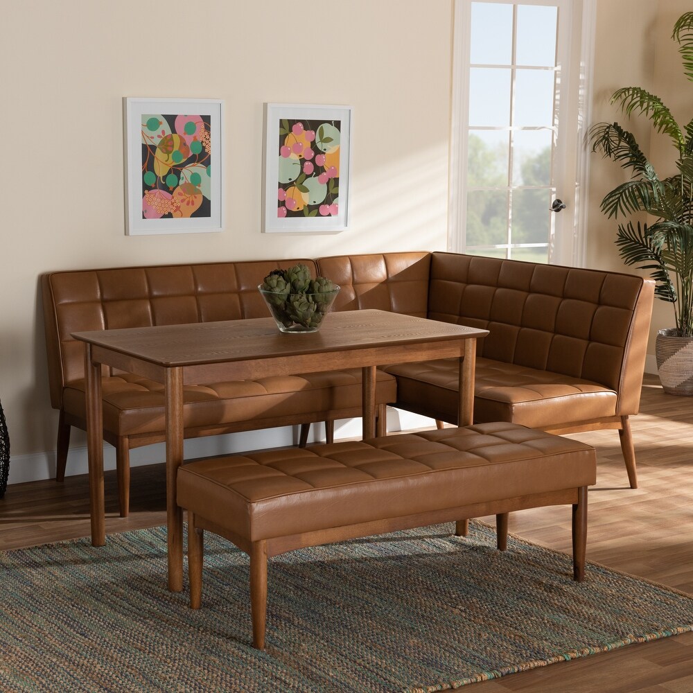 Sanford Mid Century Modern 4 Piece Dining Nook Set