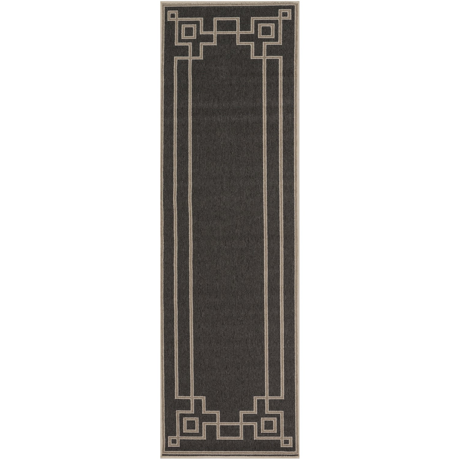 Alfresco Outdoor Rug in Navy & Camel