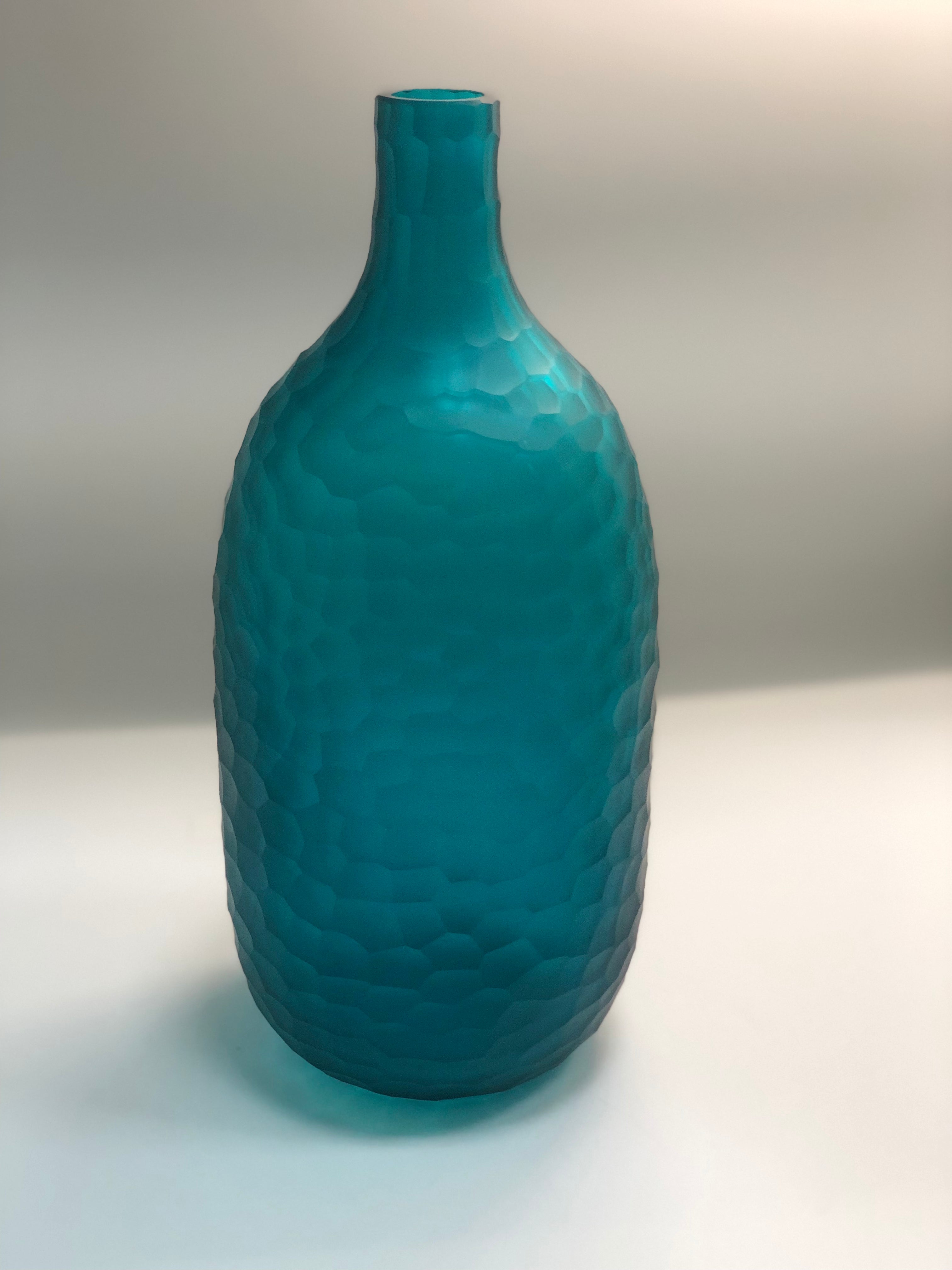 Handmade Balloton Glass  Vase A0192-360-Teal