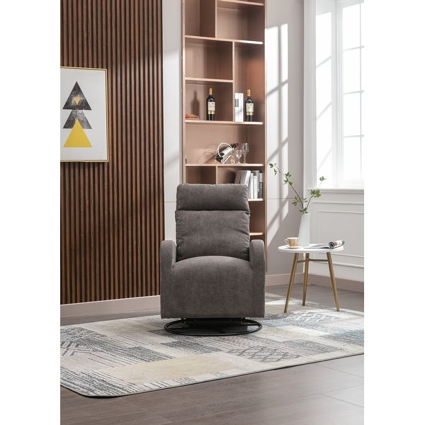 Modern Upholstered Swivel Chair with Left Bag