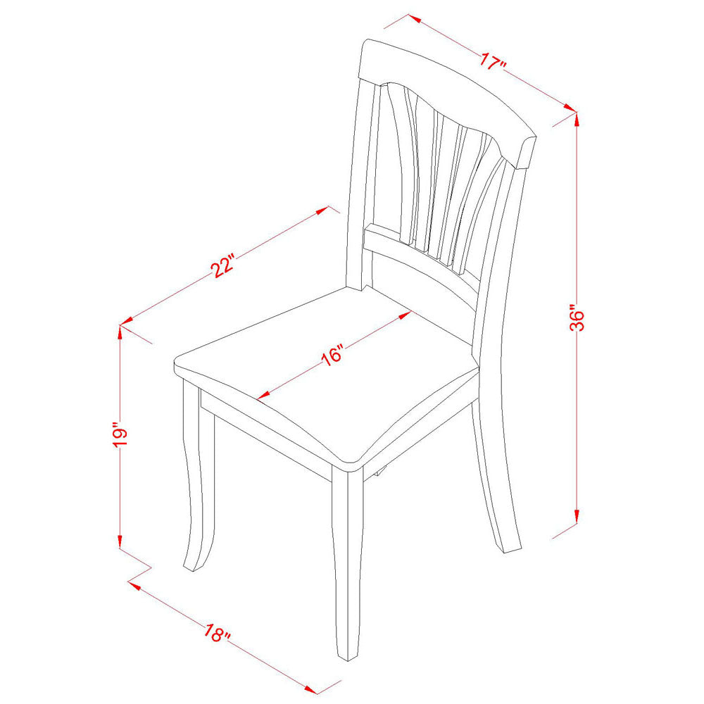 DLAV5-SBR-C 5 Pc small Kitchen Table set-round Table and 4 Kitchen Dining Chairs